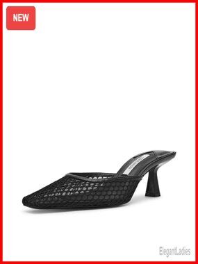 Steve Madden Alyse Mesh Kitten Heel Pumps – Formal Evening Slip-On Heels